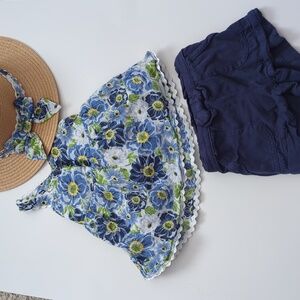 Max Studio 3-Piece Baby 12 Months Floral Top, Shorts & Matching Hat